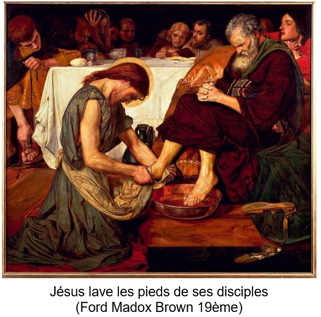 Jesus lave les pieds d eses disciples legende
