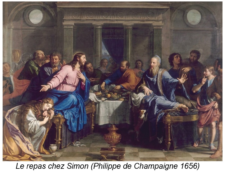Le repas chez Simon legende