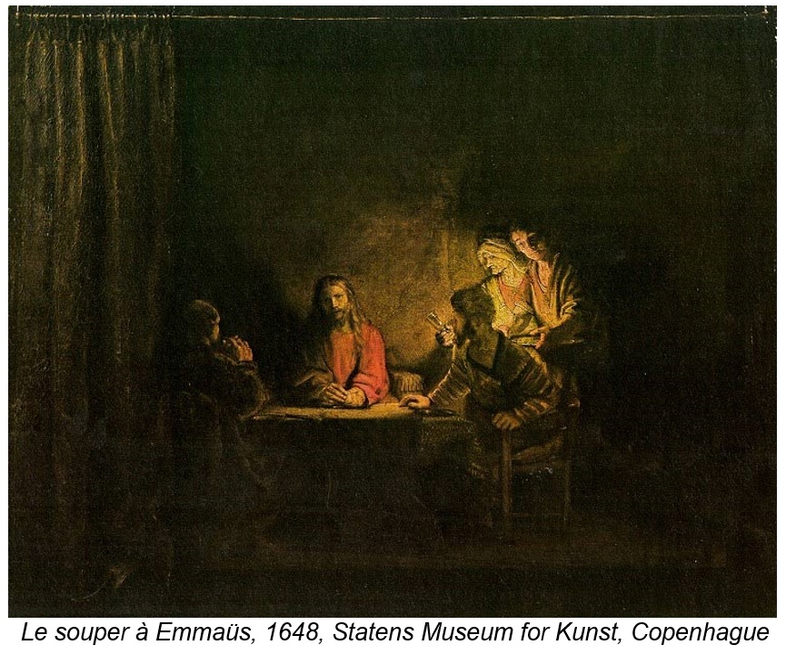 Le souper a Emmaus 1648 Copenhague legende