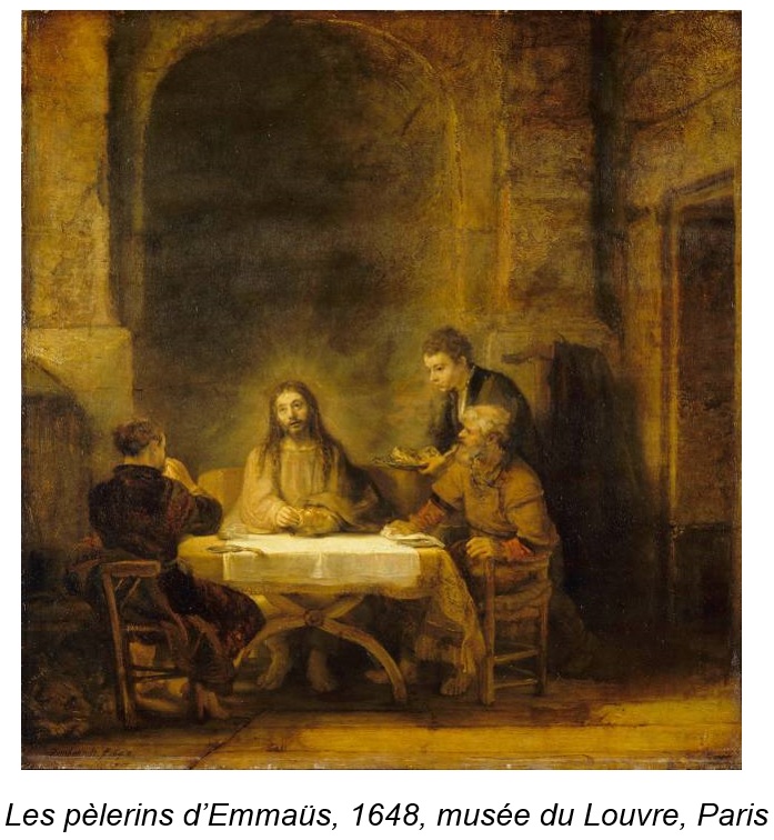 Les pelerins dEmmaus 1648 Paris legende