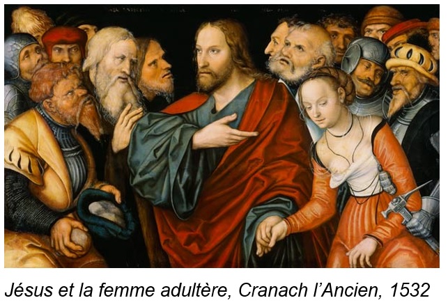 Jesus et la femme adultere legende